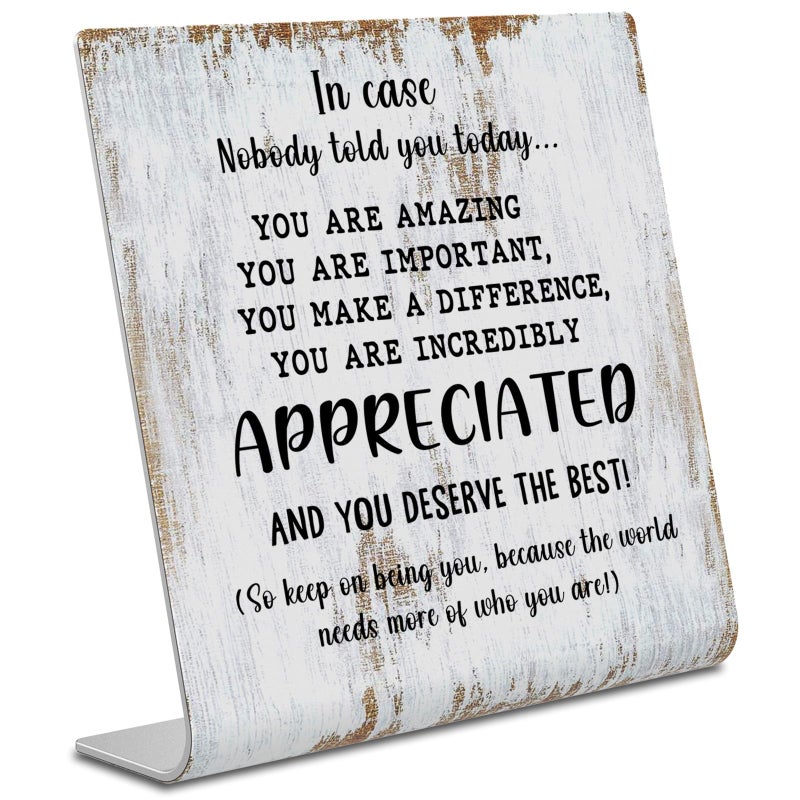 TRCENDE Thank You Gifts for Women Men Office Decor Sign Plaque  Appreciation Gifts Motivational Quote in Case Nobody Told You Today  APPRECIATED gifts for Coworker Friend XUV97 - Image 1