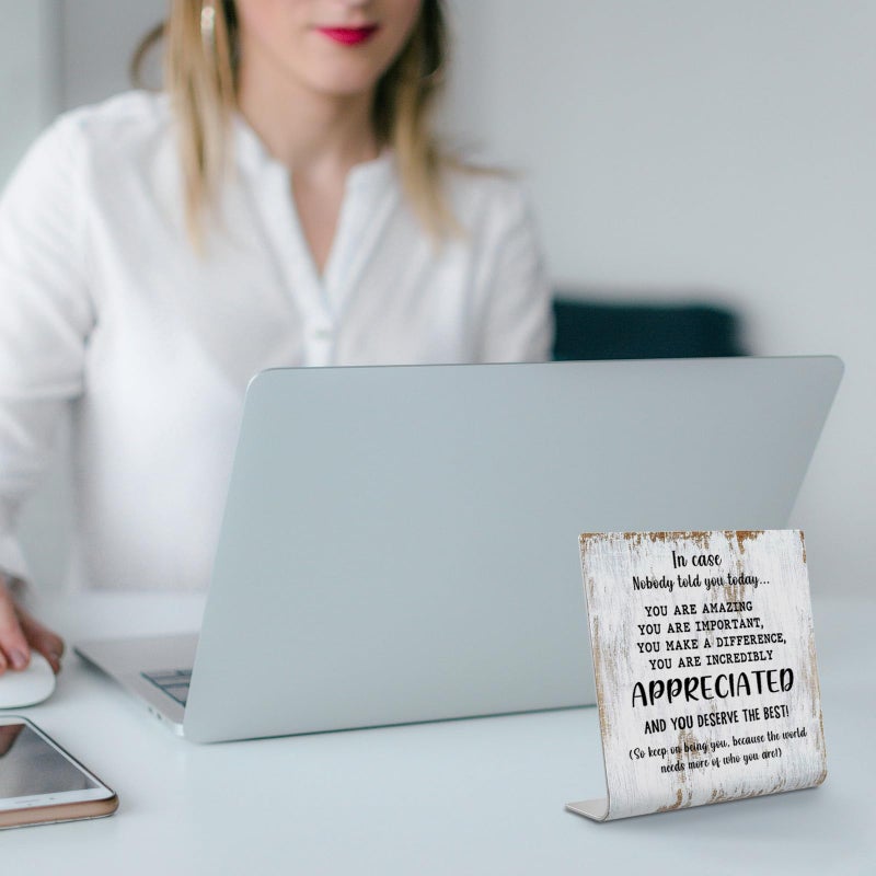 TRCENDE Thank You Gifts for Women Men Office Decor Sign Plaque  Appreciation Gifts Motivational Quote in Case Nobody Told You Today  APPRECIATED gifts for Coworker Friend XUV97 - Image 3