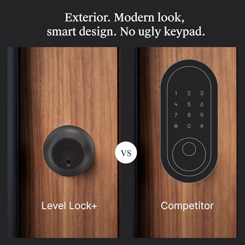 Level Smart Lock+ WiFi Deadbolt - World's Smallest Smart Lock - Apple Home Key & Voice Control - Matte Black - Image 2