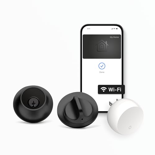 Level Smart Lock+ WiFi Deadbolt - World's Smallest Smart Lock - Apple Home Key & Voice Control - Matte Black - Image 1