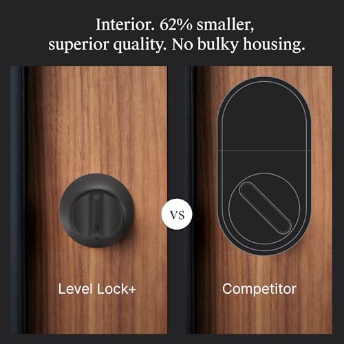 Level Smart Lock+ WiFi Deadbolt - World's Smallest Smart Lock - Apple Home Key & Voice Control - Matte Black - Image 3