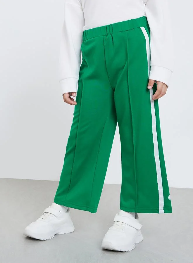 Styli Styli Girls Solid Collared Top and Joggers Set