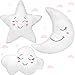Queekay Sun Rainbow Cloud Moon Star Pillow 3 Pcs Shaped Pillows Decorative Kids Cute Nursery Pillow Cloud Sun Rainbow - Image 2