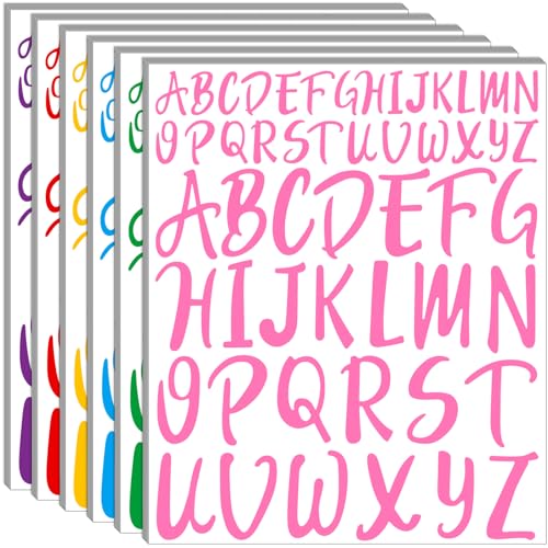 Bemeol Letter Stickers 30 Sheet Self Adhesive Letters Stick on Vinyl Letters Capital Alphabet Sticker Letter for Bulletin Board Classroom Craft Home DecorMulticolor1 Inch2 Inch - Image 1