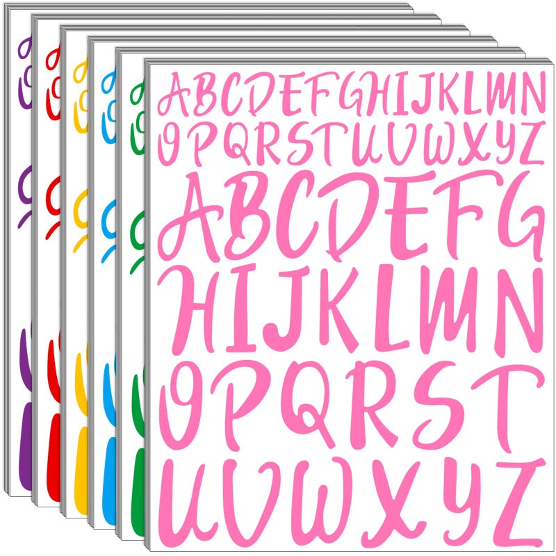 Bemeol Letter Stickers 30 Sheet Self Adhesive Letters Stick on Vinyl Letters Capital Alphabet Sticker Letter for Bulletin Board Classroom Craft Home DecorMulticolor1 Inch2 Inch - Image 3