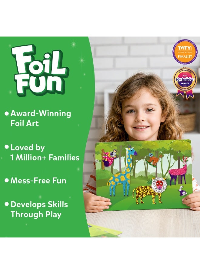 Skillmatics Foil Fun Animals, No Mess Art for Kids, Craft Kits & Supplies, DIY Creative Activity, Gifts for Boys & Girls Ages 4, 5, 6, 7, 8, 9, Travel Toys - Image 2