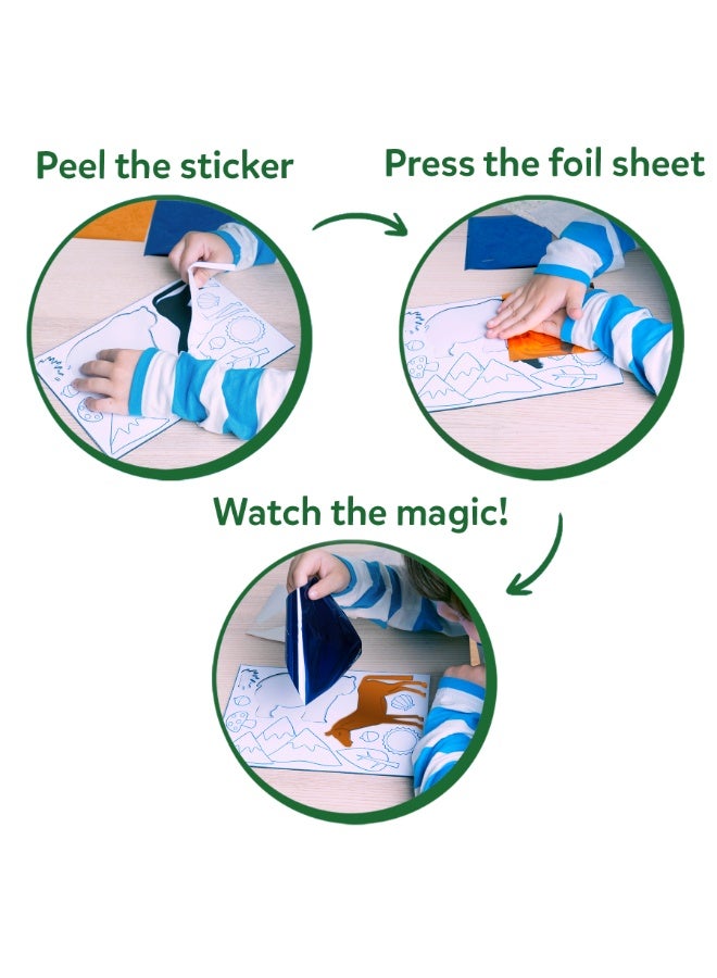 Skillmatics Foil Fun Animals, No Mess Art for Kids, Craft Kits & Supplies, DIY Creative Activity, Gifts for Boys & Girls Ages 4, 5, 6, 7, 8, 9, Travel Toys - Image 5