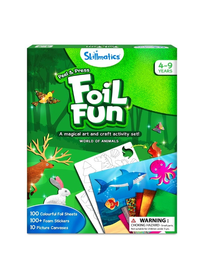 Skillmatics Foil Fun Animals, No Mess Art for Kids, Craft Kits & Supplies, DIY Creative Activity, Gifts for Boys & Girls Ages 4, 5, 6, 7, 8, 9, Travel Toys - Image 1