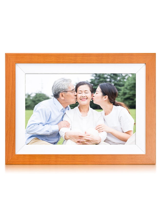Fengye 10-inch Electronic Cloud Photo Frame Remote WIFI Video HD Display Digital Photo Frame Electronic Photo Album Decoration-Color:10-inch Yellow And White + Vphoto +32G USB Flash Disk - Image 1