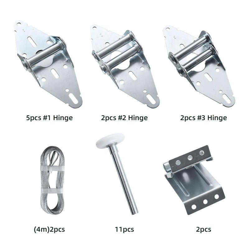 Home Master Hardware HOME MASTER HARDWARE Garage Door Hinge & Roller Tune Up Kit Garage Door Hardware Kit for 16 x 7 or 18 x 7 Door  - Image 2