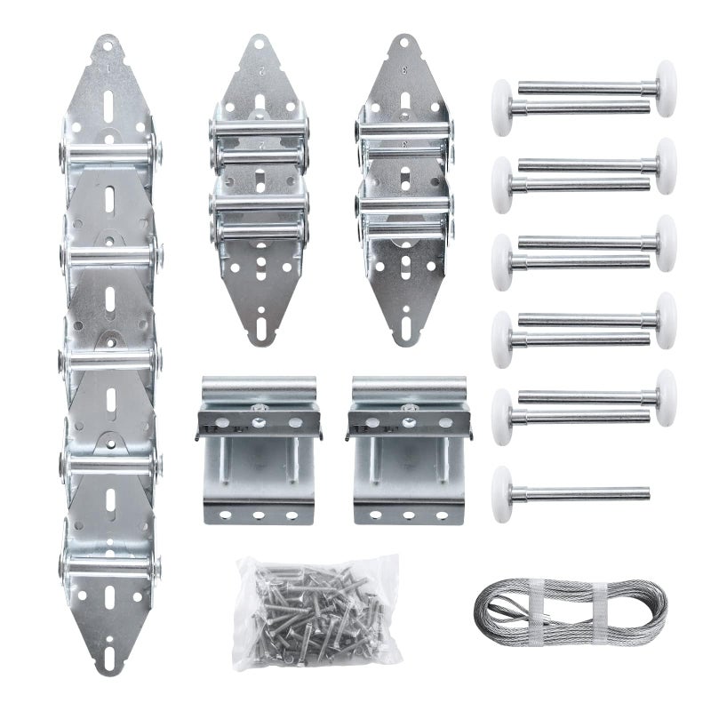 Home Master Hardware HOME MASTER HARDWARE Garage Door Hinge & Roller Tune Up Kit Garage Door Hardware Kit for 16 x 7 or 18 x 7 Door  - Image 1