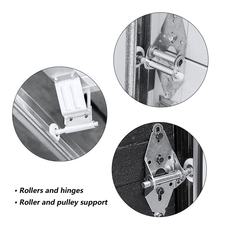 Home Master Hardware HOME MASTER HARDWARE Garage Door Hinge & Roller Tune Up Kit Garage Door Hardware Kit for 16 x 7 or 18 x 7 Door  - Image 4
