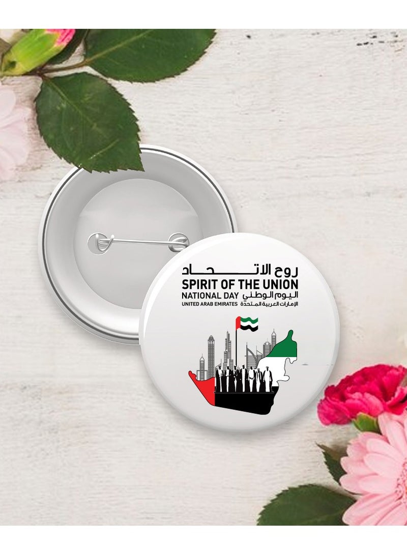 UAE National Day Button Badge - Round Pinback Button Brooch Lapel Pin for National Day Party Favors - Image 4
