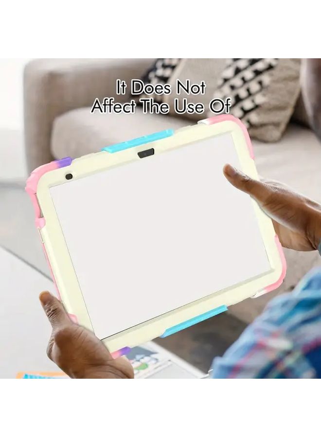 حافظة وردية مموهة ثقيلة مضادة للصدمات لجهاز iPad 9.7 الجيل الخامس مع حامل - Image 5