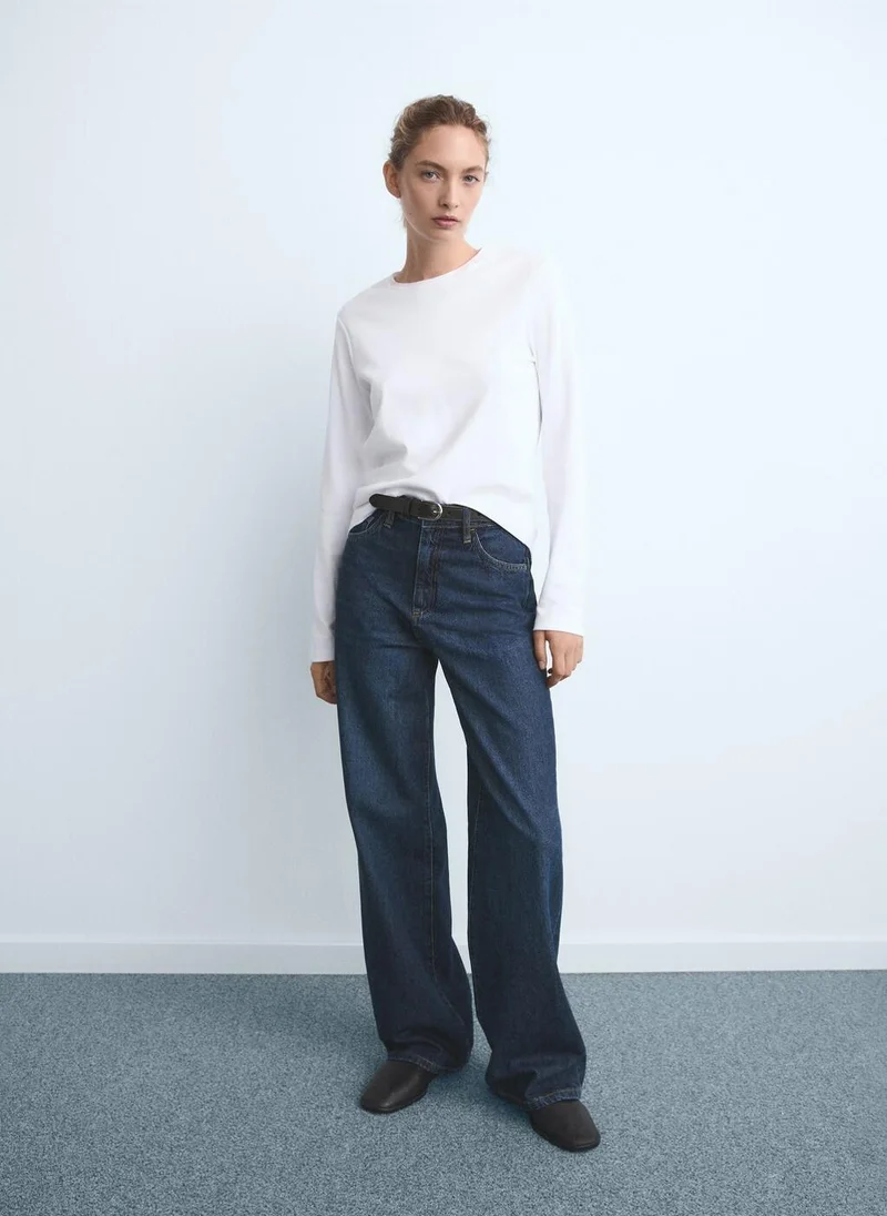 MANGO Danila wide leg high-rise jeans