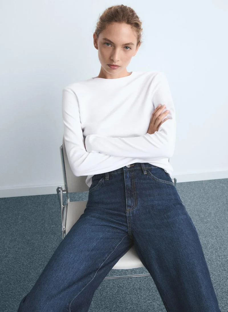 MANGO Danila wide leg high-rise jeans