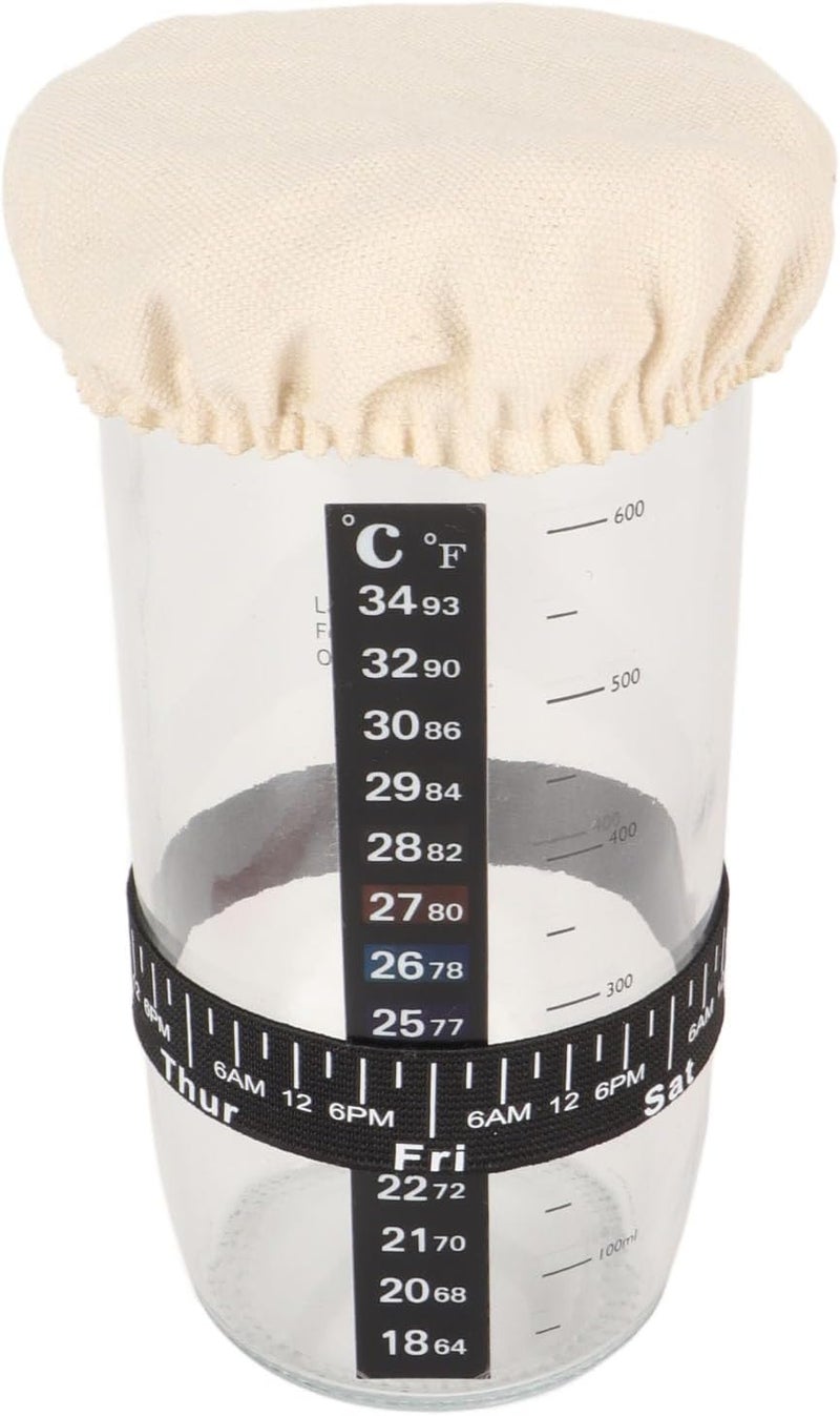 klarako Glass Sourdough Bread Starter Kit, 24 oz Large Capacity Jar for The Perfect Sour Dough Bread sourdough Starter kit, Fermentation Jar Baking Supplies - Image 1