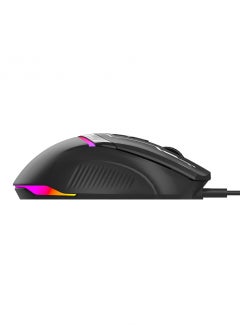 porodo Gaming 8D RGB Wired Mouse DPI 7200 / Huano 3 Million Clicks Switch Lifetime / 1.5m Braided Cable / 125Hz Polling Rate / 13 RGB Lightning- Black  - Image 5