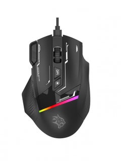 porodo Gaming 8D RGB Wired Mouse DPI 7200 / Huano 3 Million Clicks Switch Lifetime / 1.5m Braided Cable / 125Hz Polling Rate / 13 RGB Lightning- Black  - Image 2