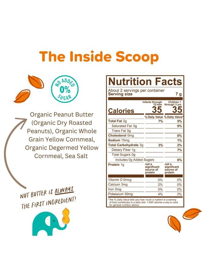 PUFFWORKS Baby Organic Peanut Butter Puffs, Perfect for Early Peanut Introduction, Plant-Based Protein, USDA Organic, Gluten-Free, Vegan, Non-GMO, Kosher, 0.5 Ounce (Pack of 12) - Image 4