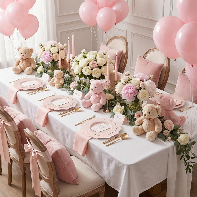 COLOSUS 60 Pack Pink Plastic Plates Set for 30 Guest,Pink Party Plates,Heavy Duty Pink Plates,include 30 Dinner plates& 30 Salad/Dessert plates for Party,Spring,Wedding,Birthday,Valentines,Easter Day - Image 2