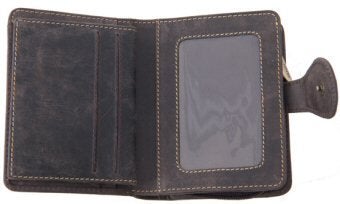 Visconti Hunter 715 Mens Bifold Wallet with Zippered Coin Purse in Oil Leather (Brown) - Image 3