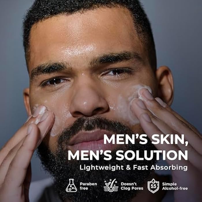 DIPSEVEN 6‑in‑1 Face Cream for Men: Daily Hydrating Anti‑Aging Moisturizer with Hyaluronic Acid & Niacinamide – Helps Smooth Fine Lines - Image 2
