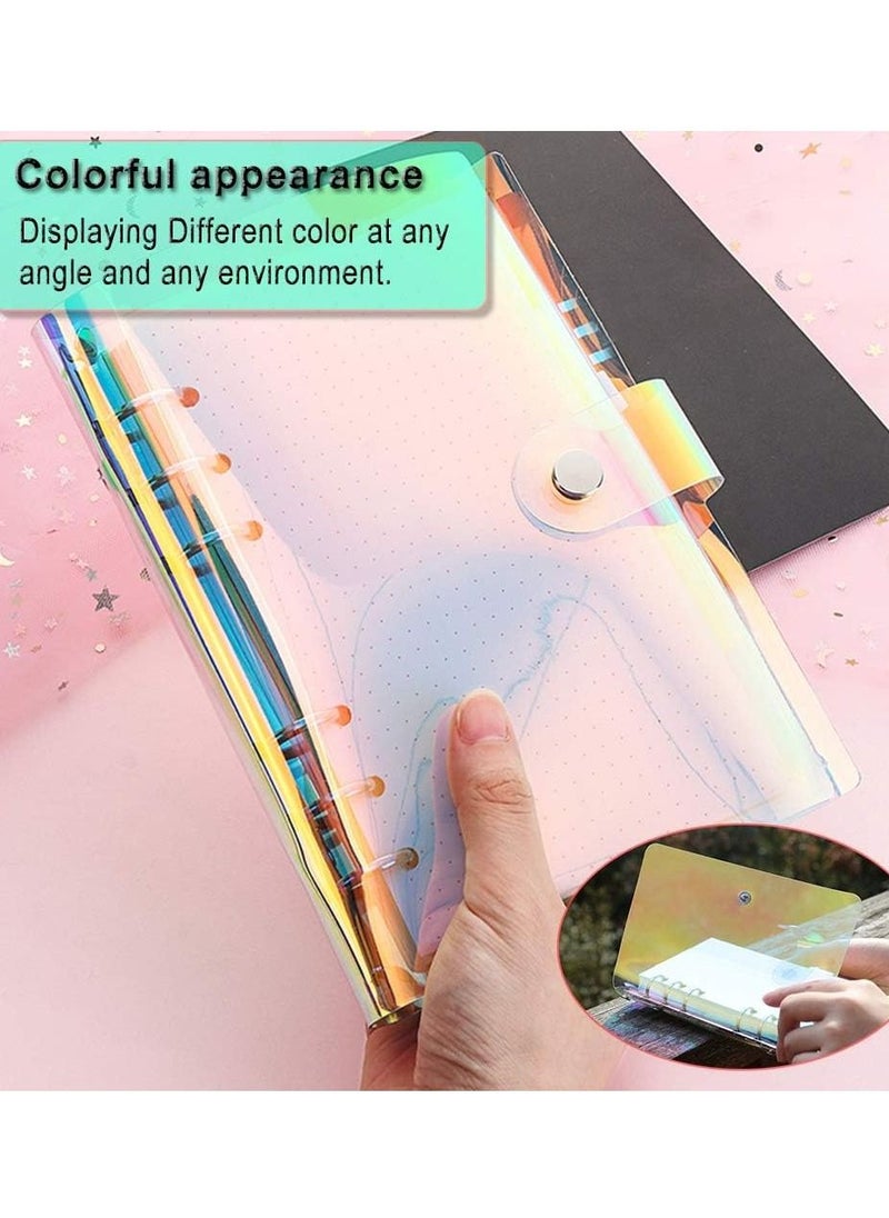 Gerenic 2 PCS A5 Soft PVC Notebook Binder, Refillable Paper PVC Binder, Clear Soft PVC Notebook Cover, Loose Leaf Personal Planner Binder  - Image 5