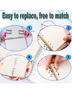 Gerenic 2 PCS A5 Soft PVC Notebook Binder, Refillable Paper PVC Binder, Clear Soft PVC Notebook Cover, Loose Leaf Personal Planner Binder  - Image 4