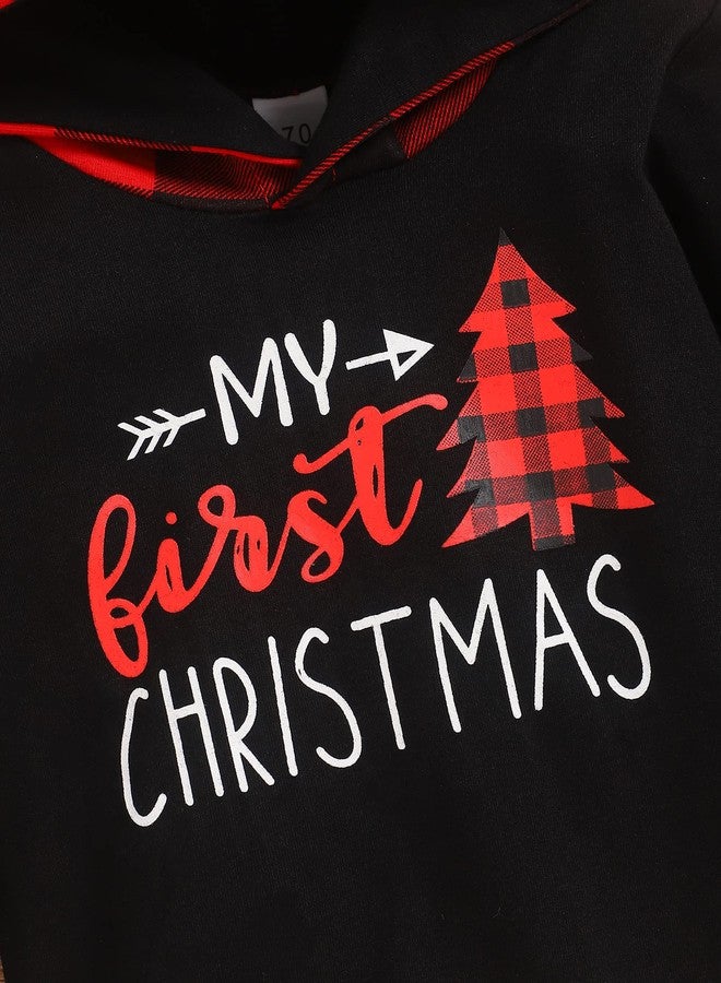 bilison My 72st Christmas Infant Baby Boy Outfits Set Newborn Boy Hoodies Sweatshirt Red Plaid Romper+Pant clothing Set - Image 4
