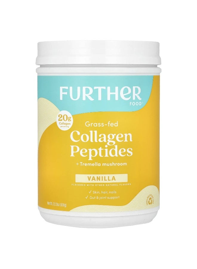Further Food Further Food, Grass-Fed Collage Peptides + Tremella Mushroom, Vanilla, 22.22 oz (630 g)  - Image 1