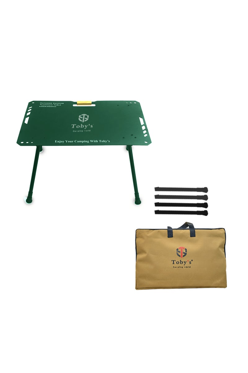 Toby's Toby’s Camping Table-04 Foldable Aluminum Table – Portable & Adjustable, Green - Image 4