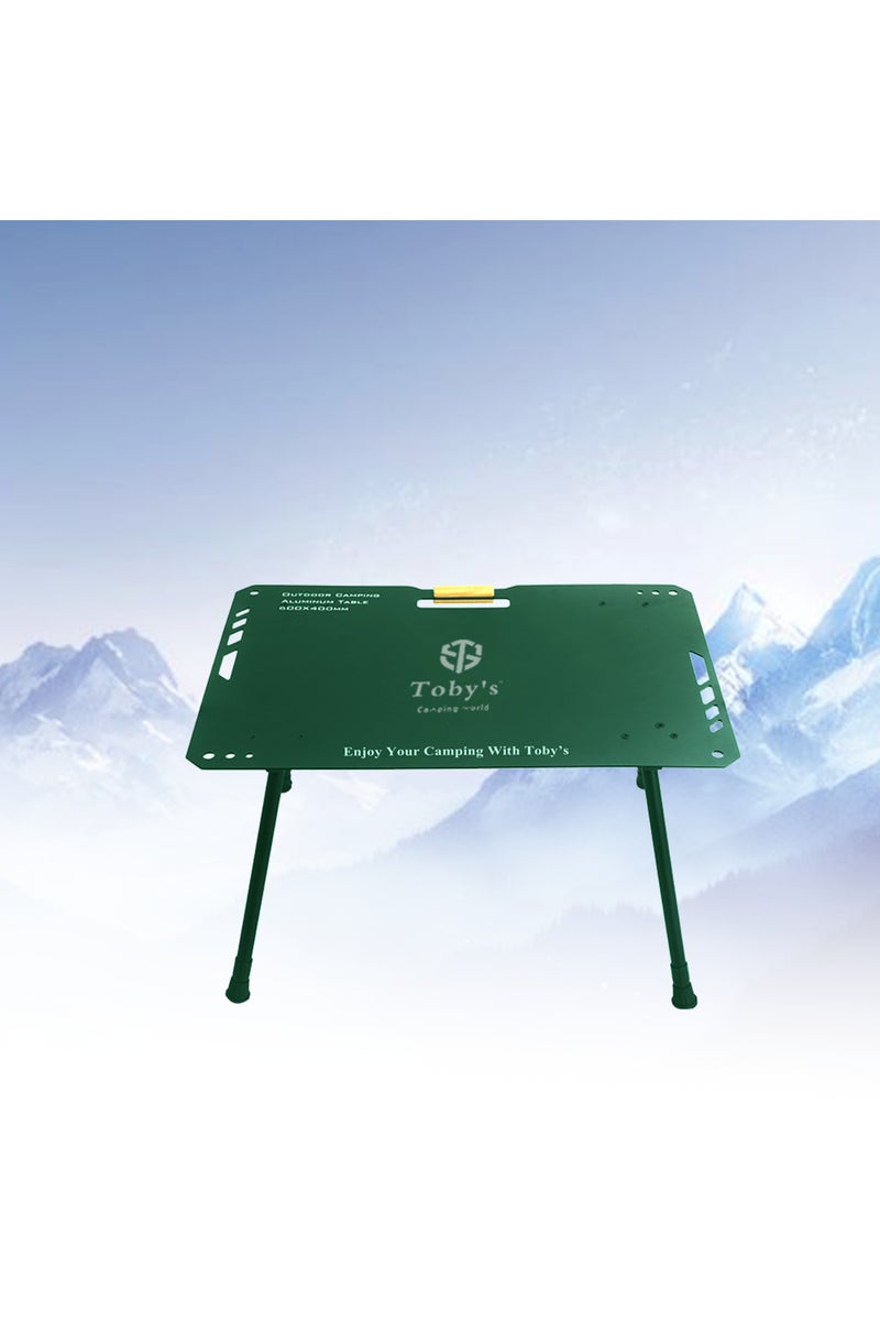 Toby's Toby’s Camping Table-04 Foldable Aluminum Table – Portable & Adjustable, Green - Image 3