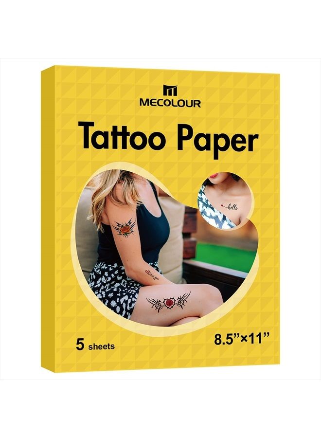 MECOLOUR Printable Temporary Tattoo Paper 5 sets 8.5"X11" for Inkjet printer DIY Image Transfer Decal Paper for Skin, For Celebrate Festivals, Parties, Birthday Bashes,New Year - Image 1