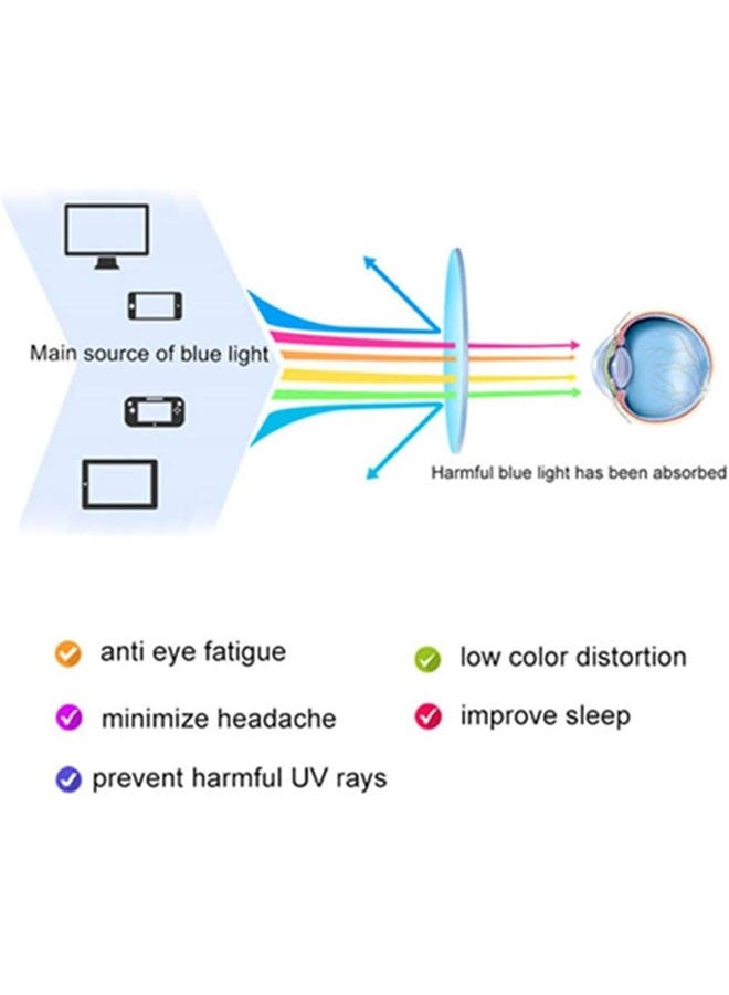 Clear Blue Light Glasses for Women and Men, Fashionable Square Frame Glasses with Anti Glare Protection - Image 5