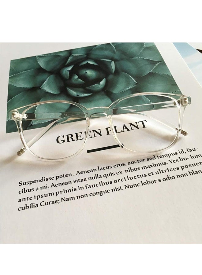 Clear Blue Light Glasses for Women and Men, Fashionable Square Frame Glasses with Anti Glare Protection - Image 3