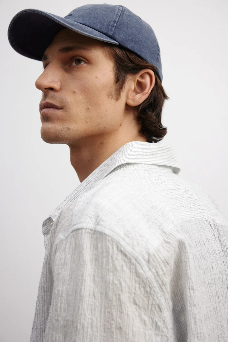 اتش اند ام Loose Fit Textured shirt