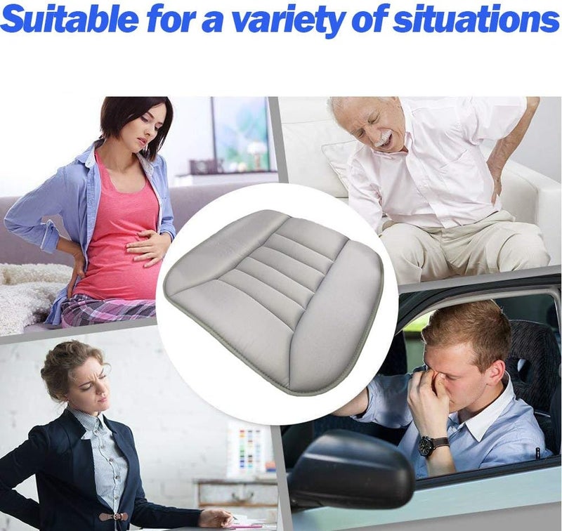 BIGANT Big Ant Memory Foam Car Seat Cushion - Soft Pad for Driver Comfort (Grey) - Image 4