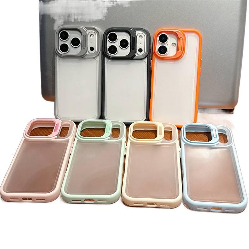 غطاء واقي بسيليكون لـ iPhone 11 Pro Max مع حامل قائم وملمس ناعم مع مقاوم للصدمات مع حماية من السقوط باللون برتقالي بوظيفة حامل من السيليكون - Veloris - Image 2
