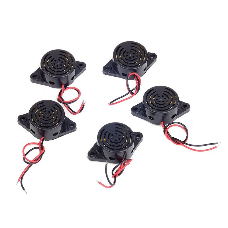 Cylewet 5Pcs SFM-27 DC 3-24V Electronic Buzzer Alarm Sounder Continuous Sound Beep (Pack of 5) CYT1083 - Image 1