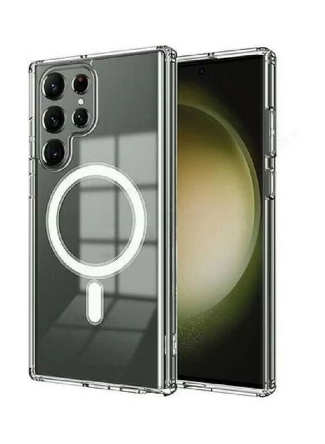 فيسوس جراب مغناطيسي شفاف متوافق مع الشحن اللاسلكي MagSafe غطاء نحيف شفاف لهاتف samsung galaxy S23 شديد الوضوح - Image 1