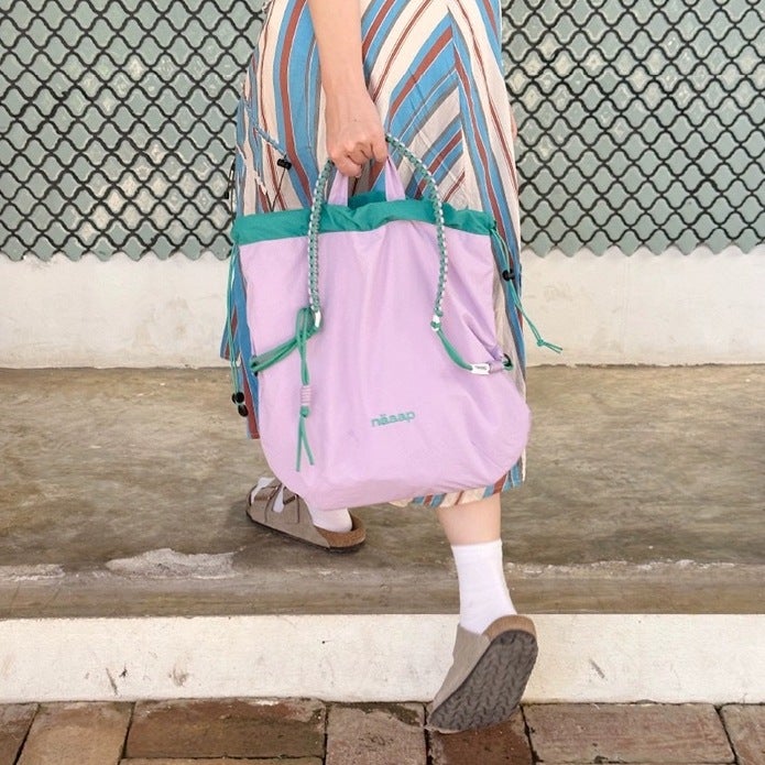 Korean Nylon Waterproof Lightweight Crossbody Shoulder Bag with Drawstring - Image 1