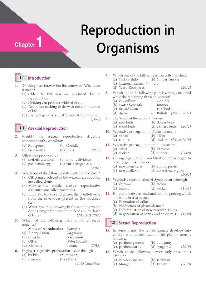 MTG 35 سنة أسئلة سابقة محلولة لامتحان NEET مع حلول موضوعية حسب الفصل - علم الأحياء لامتحان NEET 2023 من مجلس تحرير MTG - Image 5