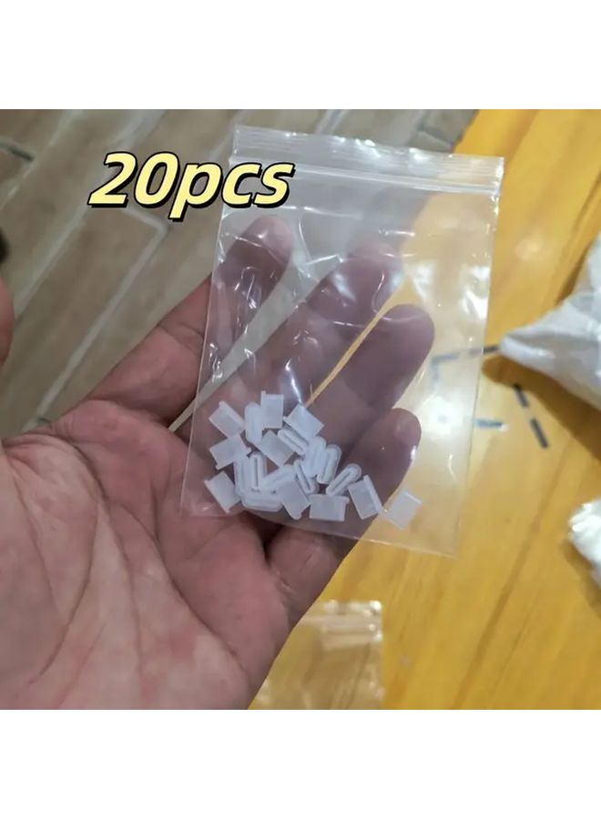20 قطعة غطاء شفاف لمنفذ شحن الهاتف، سدادة غبار من السيليكون المطاطي الناعم - Image 1