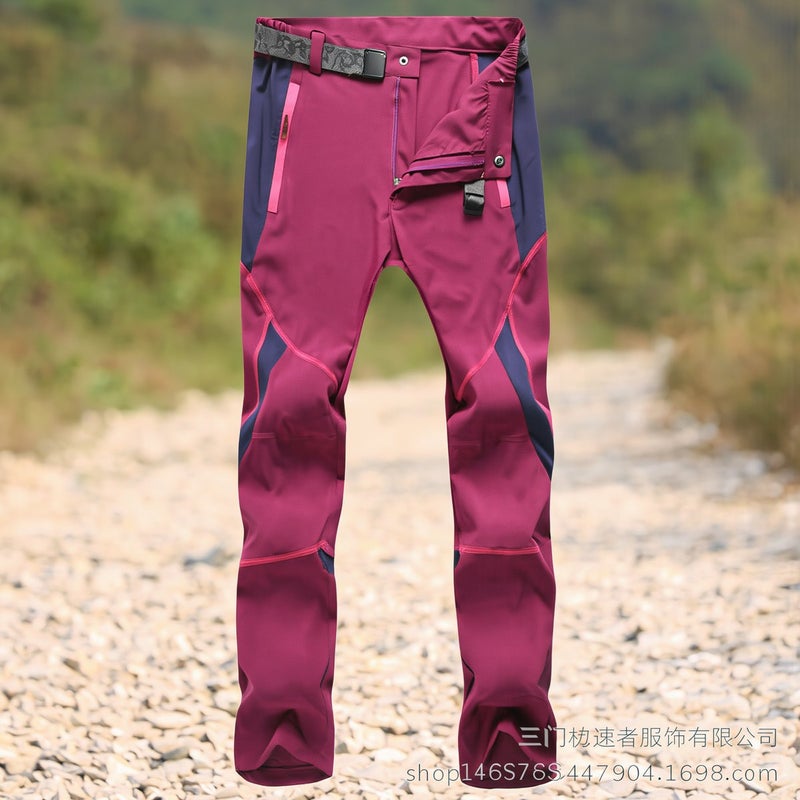 Womens Quick Dry Hiking Pants Stretch Lightweight Breathable Wine Red S Outdoor - Image 5