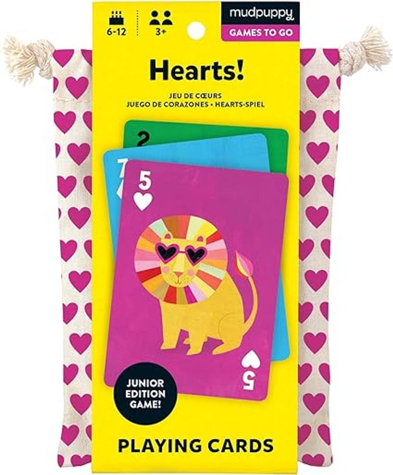 MUDPUPPY Hearts! Playing Cards To-Go