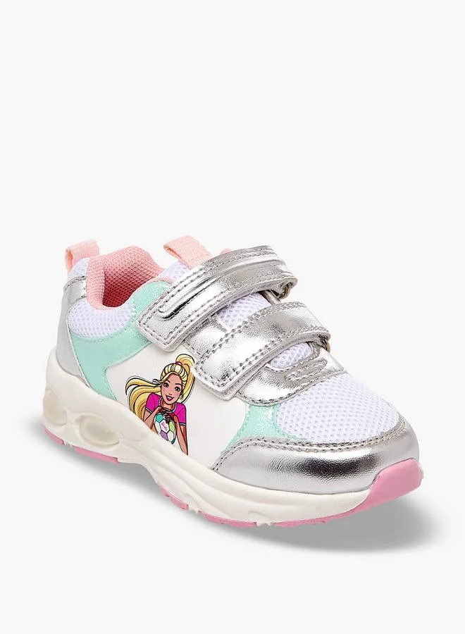 Barbie Girls Hook & Loop Light-Up Ankle School Sneakers