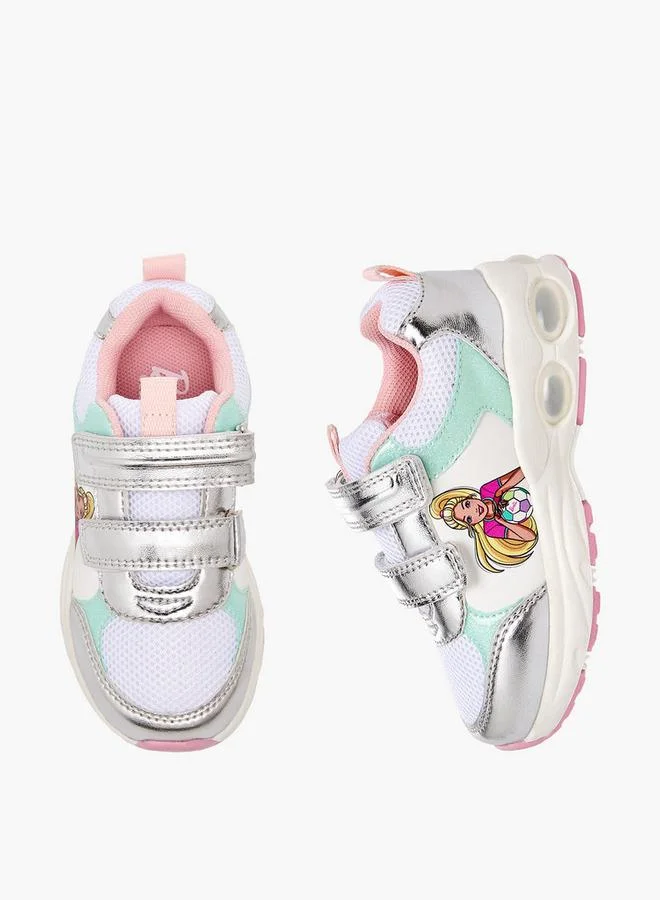 Barbie Girls Hook & Loop Light-Up Ankle School Sneakers