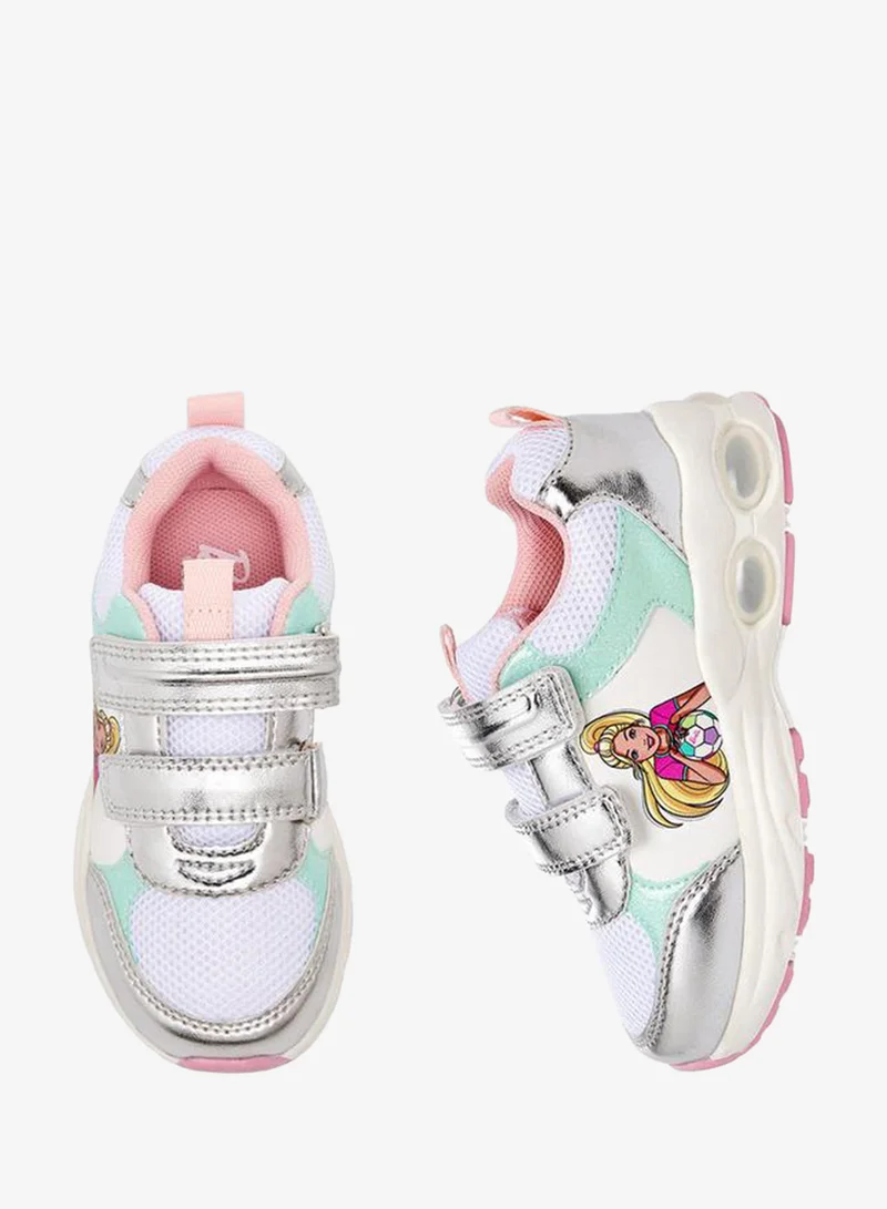 Barbie Girls Hook & Loop Light-Up Ankle School Sneakers