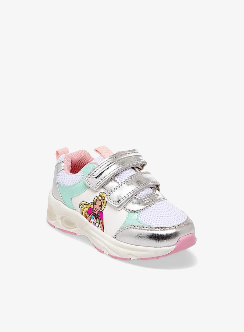 Barbie Girls Hook & Loop Light-Up Ankle School Sneakers